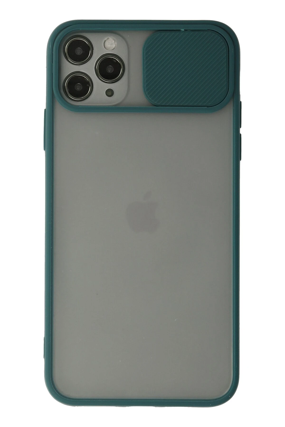 Newface Apple iPhone 11 Pro Max Kılıf Palm Buzlu Kamera Sürgülü Silikon - Yeşil