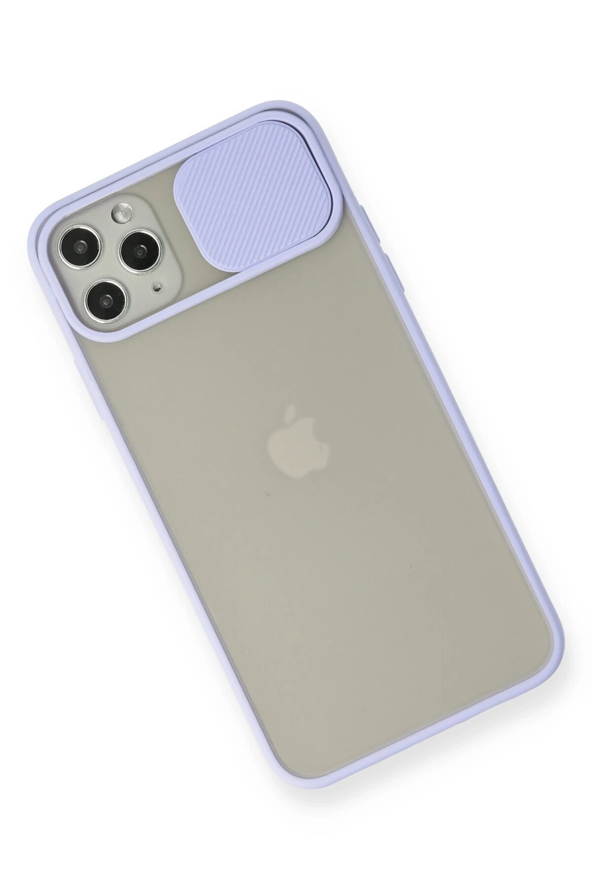 Newface iPhone 11 Pro Max Kılıf Palm Buzlu Kamera Sürgülü Silikon - Lila