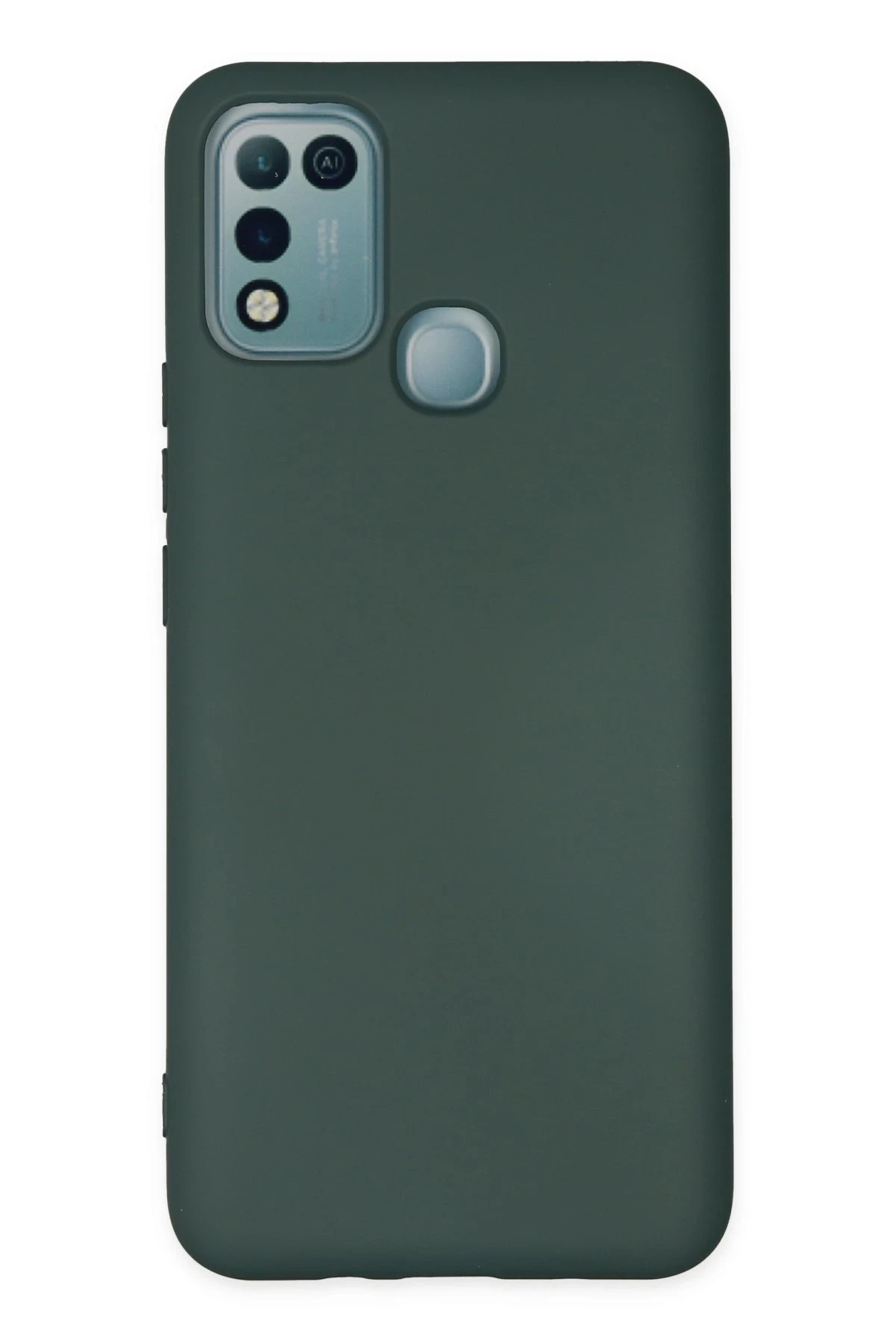 Newface İnfinix Hot 10 Play Kılıf Nano içi Kadife Silikon - Koyu Yeşil