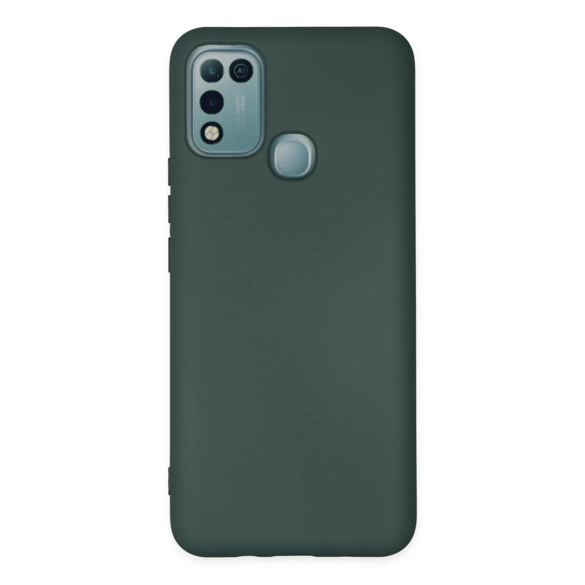 Newface İnfinix Hot 10 Play Kılıf Nano içi Kadife Silikon - Koyu Yeşil