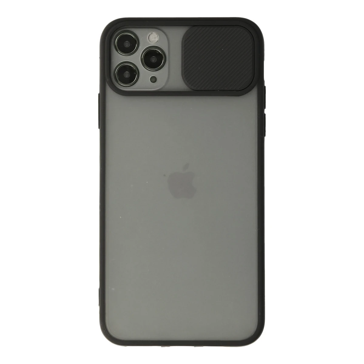 Newface Apple iPhone 11 Pro Max Kılıf Palm Buzlu Kamera Sürgülü Silikon - Siyah
