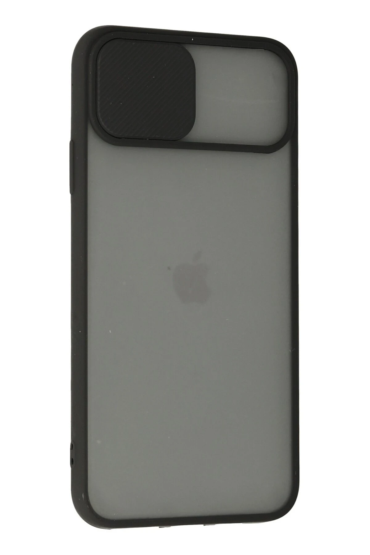 Newface iPhone 11 Pro Max Kılıf Palm Buzlu Kamera Sürgülü Silikon - Siyah
