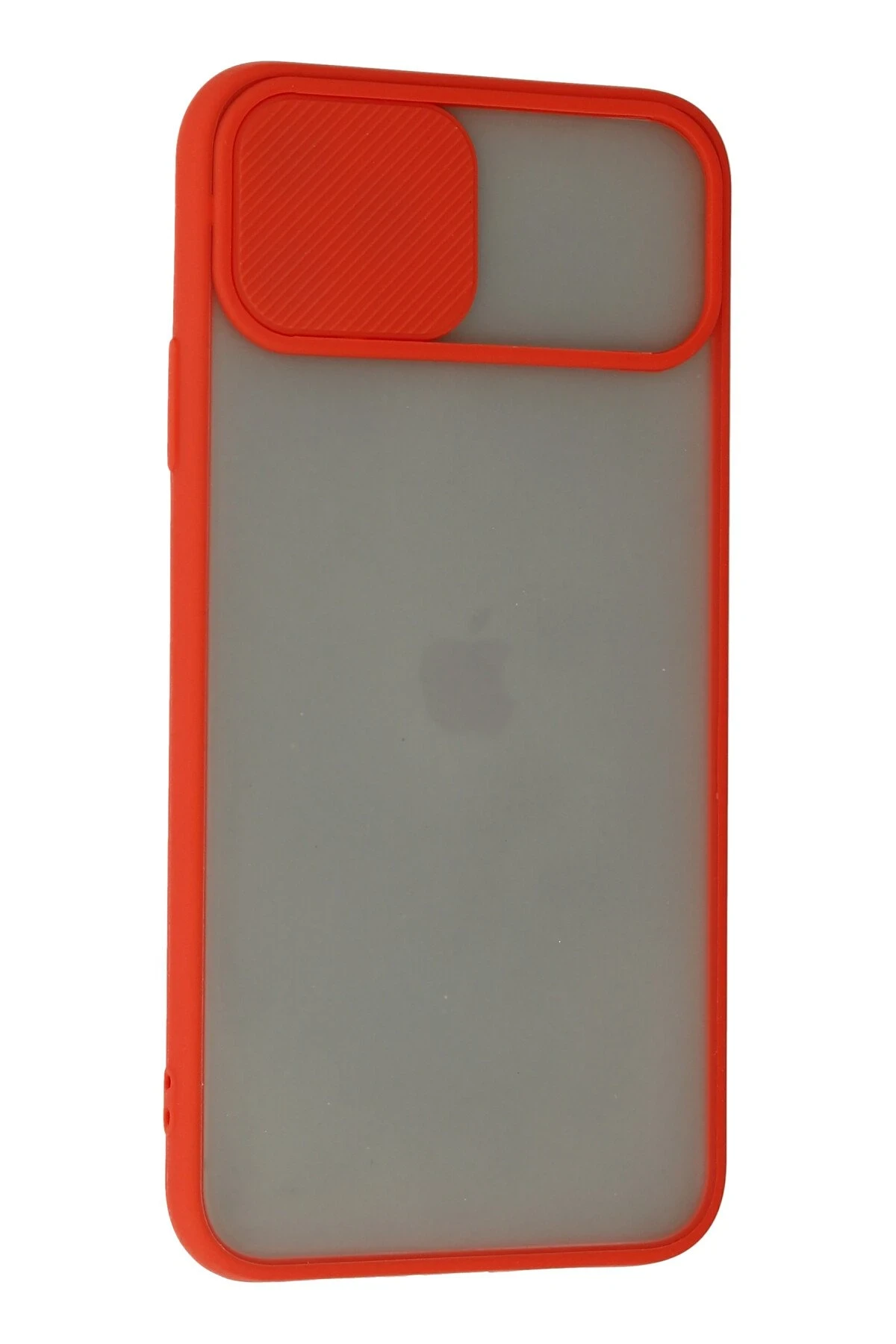 Newface iPhone 11 Pro Max Kılıf Palm Buzlu Kamera Sürgülü Silikon - Kırmızı