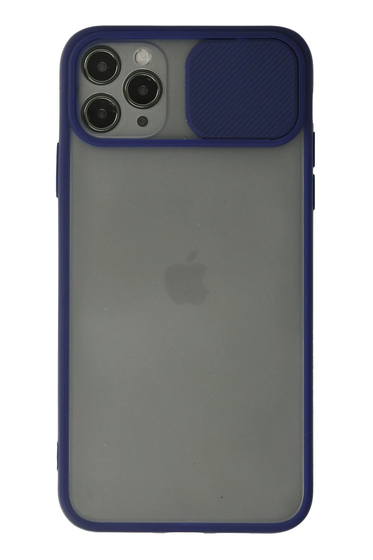 Newface iPhone 11 Pro Max Kılıf Palm Buzlu Kamera Sürgülü Silikon - Lacivert