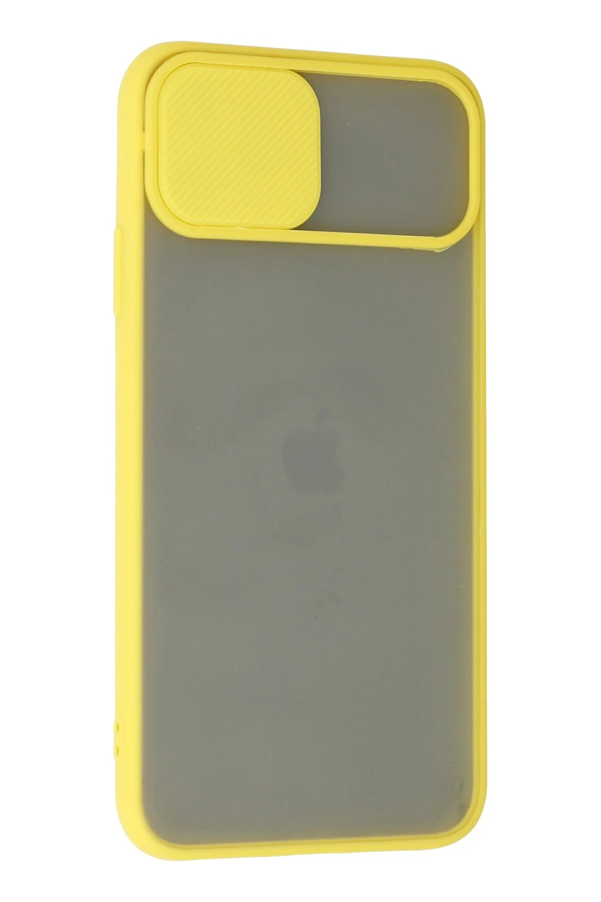 Newface iPhone 11 Pro Max Kılıf Palm Buzlu Kamera Sürgülü Silikon - Sarı