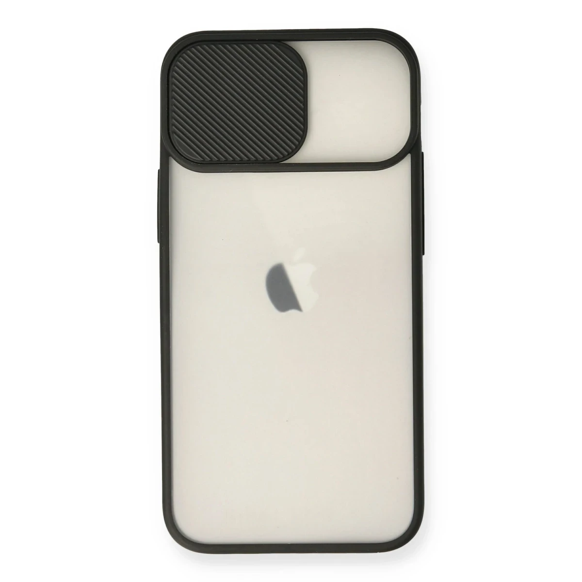 Newface Apple iPhone 12 Mini Kılıf Palm Buzlu Kamera Sürgülü Silikon - Siyah — görsel 5