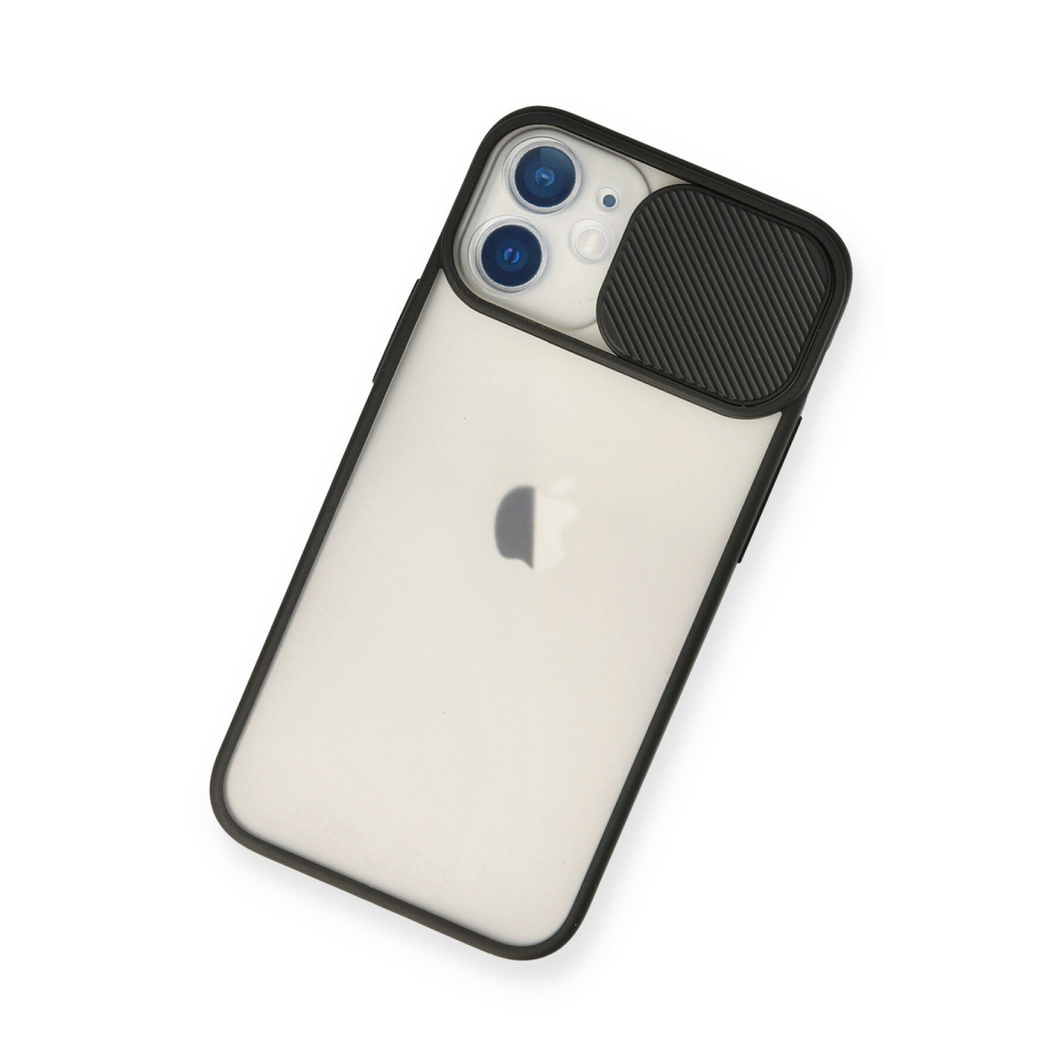 Newface Apple iPhone 12 Mini Kılıf Palm Buzlu Kamera Sürgülü Silikon - Siyah — görsel 9