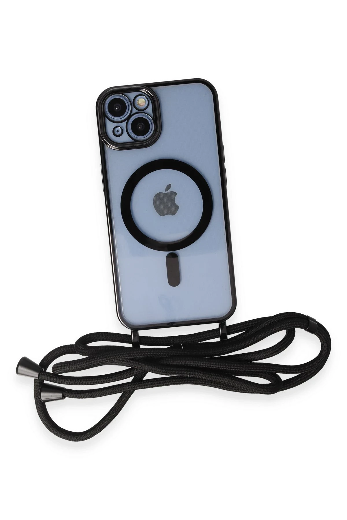 Newface Apple iPhone 13 Kılıf Divo Lazer Askılı Magsafe Kapak - Siyah — görsel 4