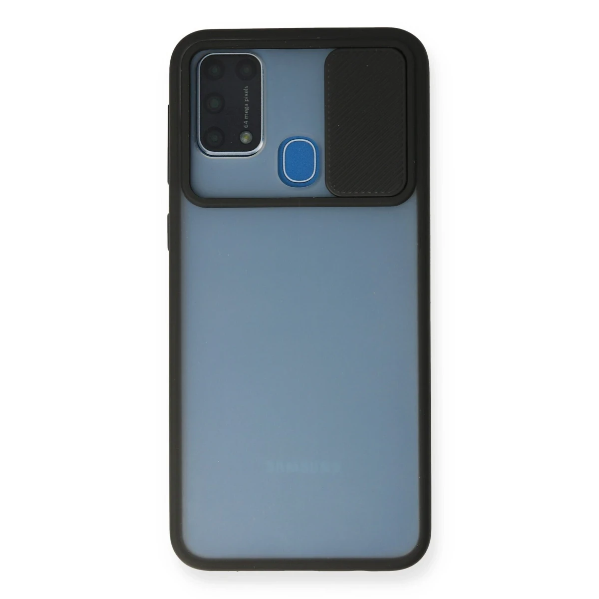 Newface Samsung Galaxy M31 Kılıf Palm Buzlu Kamera Sürgülü Silikon - Siyah — görsel 4