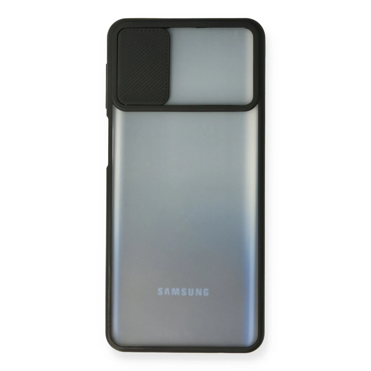 Newface Samsung Galaxy M31S Kılıf Palm Buzlu Kamera Sürgülü Silikon - Siyah — görsel 5
