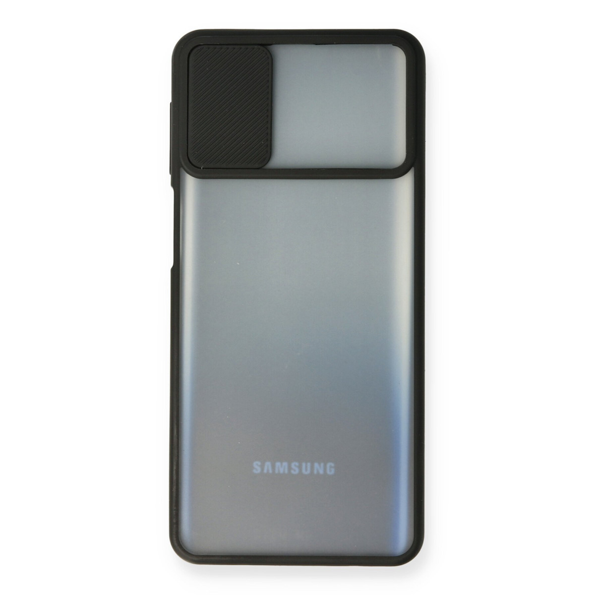 Newface Samsung Galaxy M31S Kılıf Palm Buzlu Kamera Sürgülü Silikon - Siyah — görsel 8