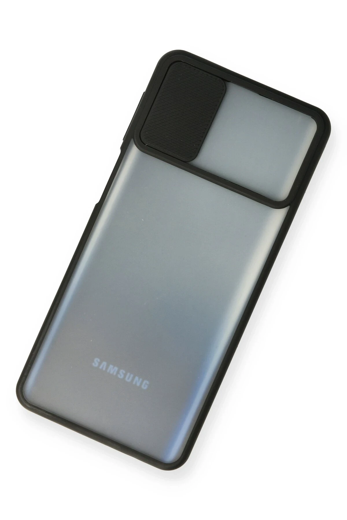 Newface Samsung Galaxy M31S Kılıf Palm Buzlu Kamera Sürgülü Silikon - Siyah — görsel 3