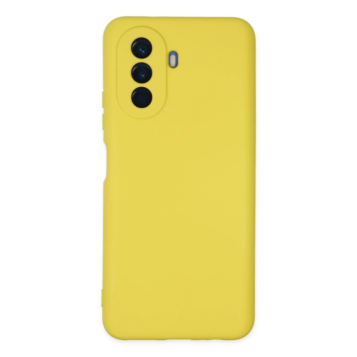 Newface Huawei Nova Y70 Kılıf Nano içi Kadife Silikon - Sarı