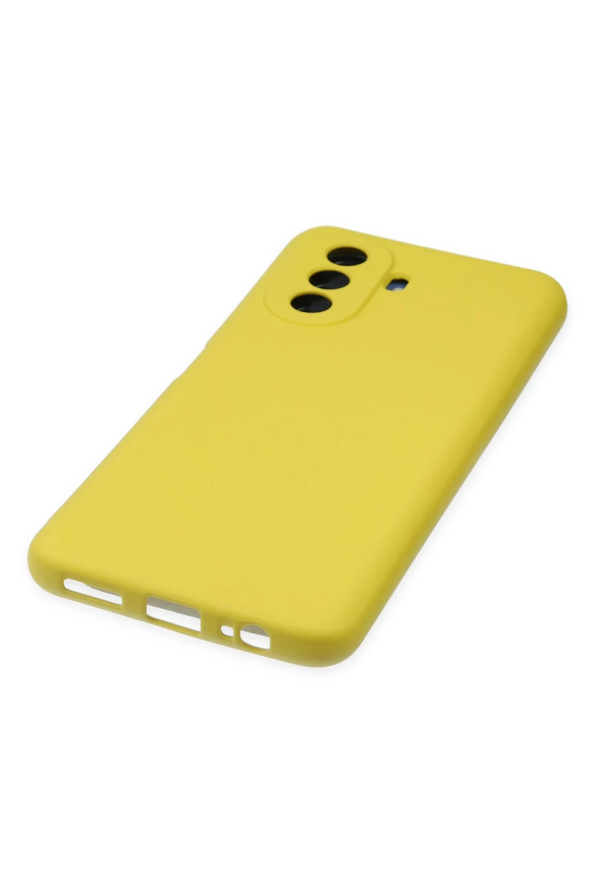 Newface Huawei Nova Y70 Kılıf Nano içi Kadife Silikon - Sarı
