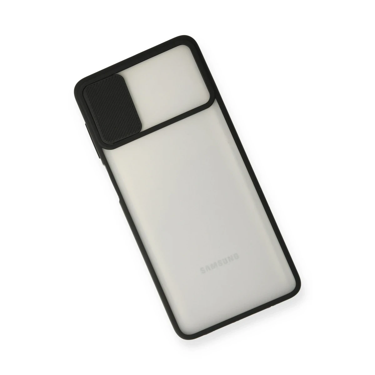 Newface Samsung Galaxy M51 Kılıf Palm Buzlu Kamera Sürgülü Silikon - Siyah — görsel 6