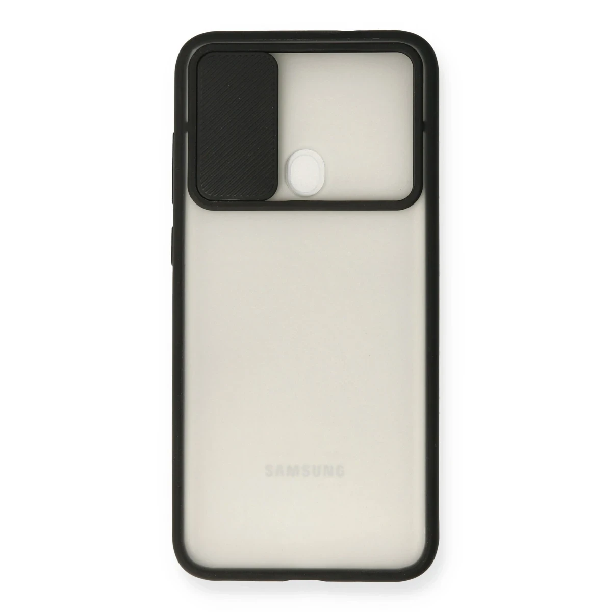 Newface Samsung Galaxy A11 Kılıf Palm Buzlu Kamera Sürgülü Silikon - Siyah — görsel 5