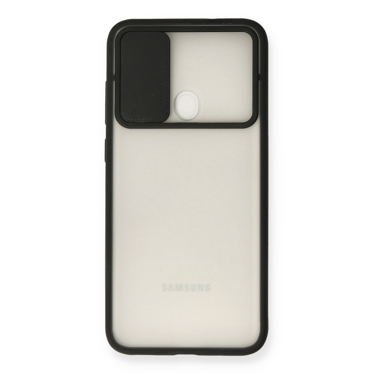 Newface Samsung Galaxy A11 Kılıf Palm Buzlu Kamera Sürgülü Silikon - Siyah — görsel 8