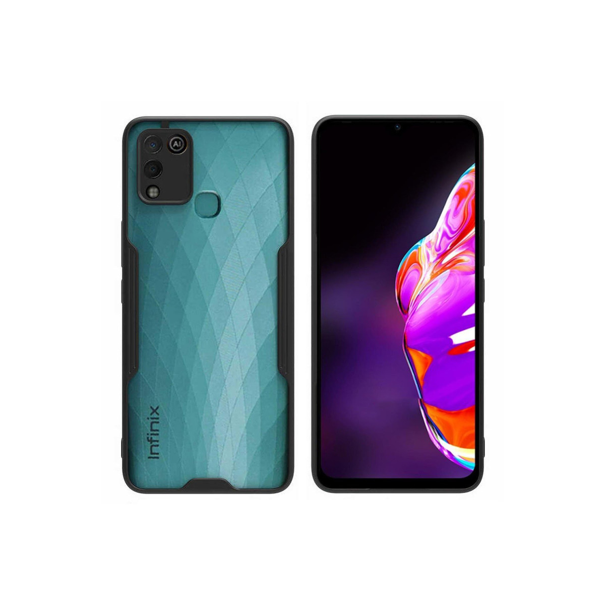 Newface İnfinix Hot 10 Play Kılıf Platin Silikon - Siyah — görsel 6