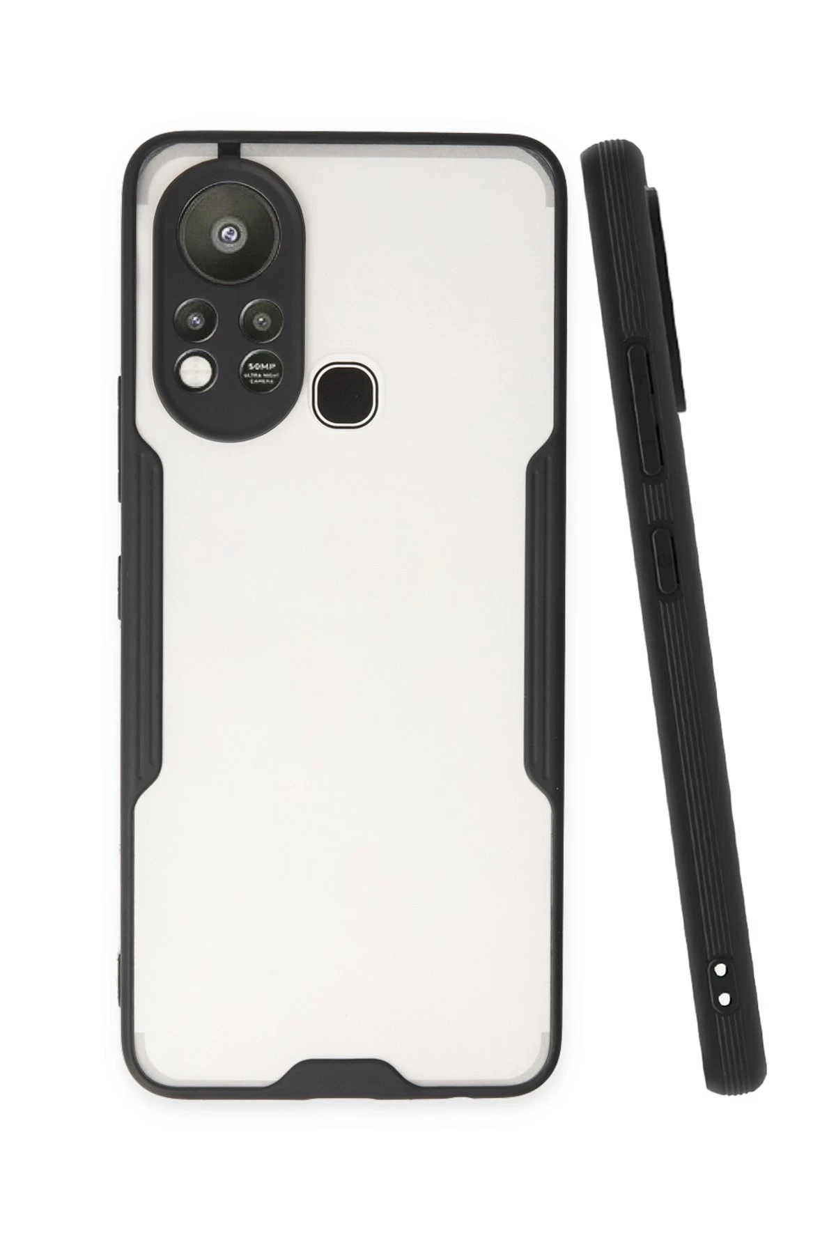 Newface İnfinix Hot 11s Kılıf Platin Silikon - Siyah