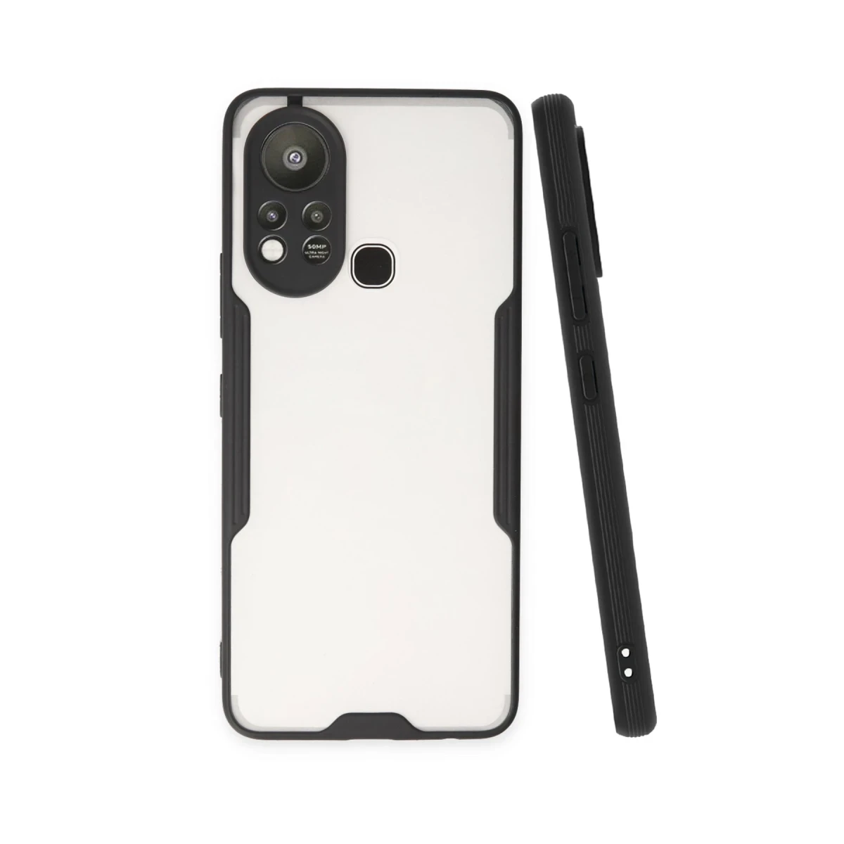 Newface İnfinix Hot 11s Kılıf Platin Silikon - Siyah — görsel 2