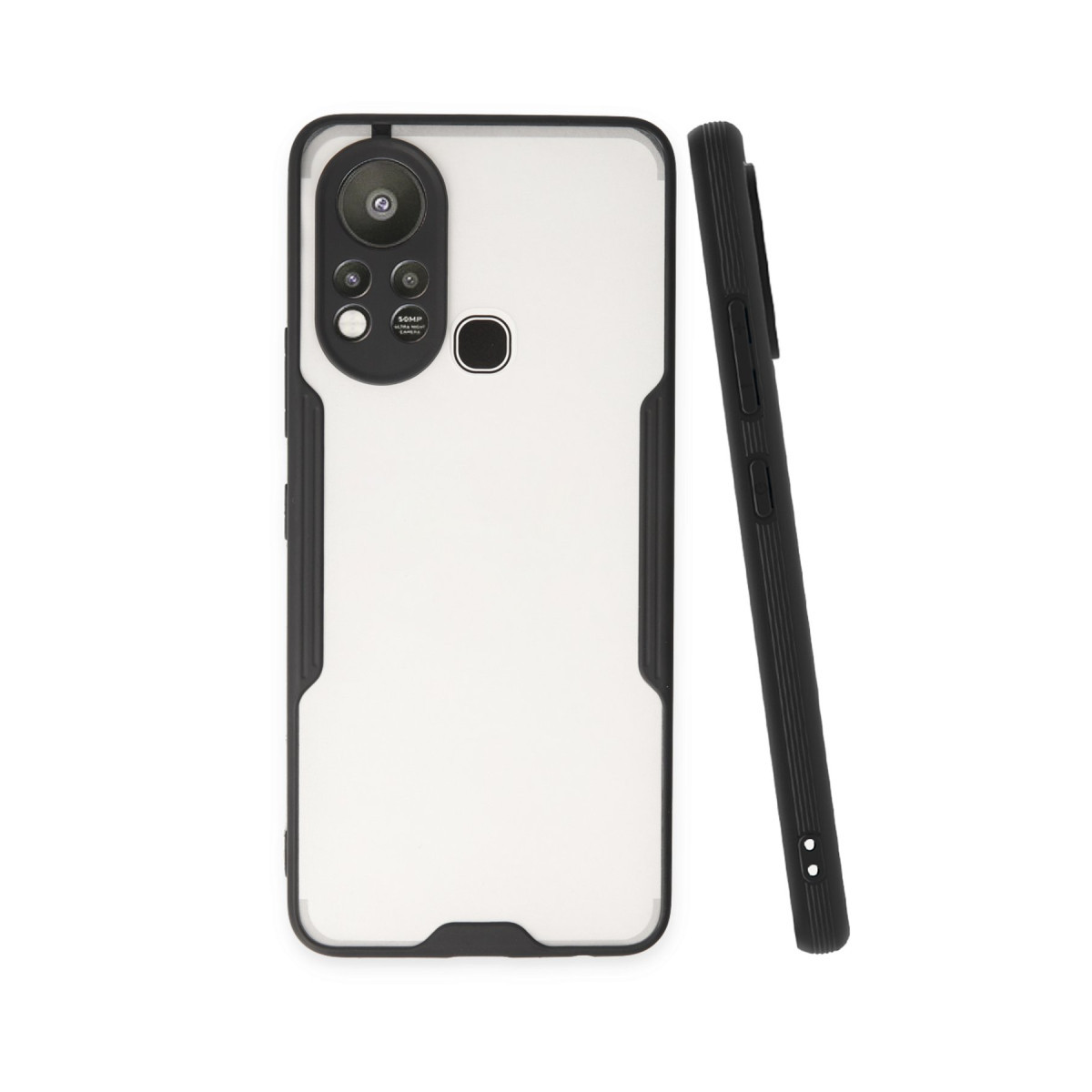 Newface İnfinix Hot 11s Kılıf Platin Silikon - Siyah — görsel 3
