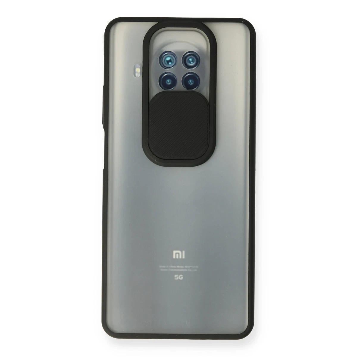 Newface Xiaomi Mi 10T Lite Kılıf Palm Buzlu Kamera Sürgülü Silikon - Siyah — görsel 4