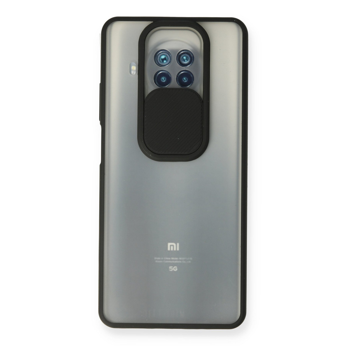 Newface Xiaomi Mi 10T Lite Kılıf Palm Buzlu Kamera Sürgülü Silikon - Siyah — görsel 7