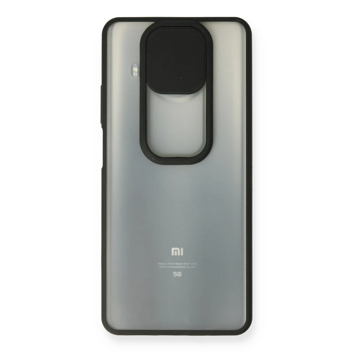 Newface Xiaomi Mi 10T Lite Kılıf Palm Buzlu Kamera Sürgülü Silikon - Siyah — görsel 5