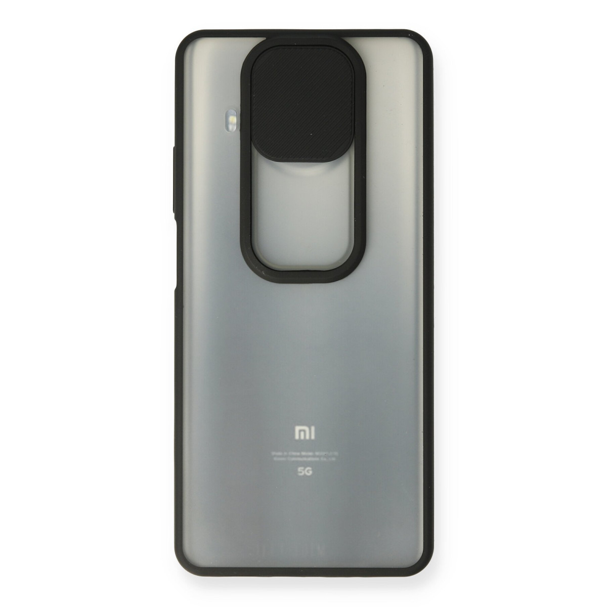 Newface Xiaomi Mi 10T Lite Kılıf Palm Buzlu Kamera Sürgülü Silikon - Siyah — görsel 8