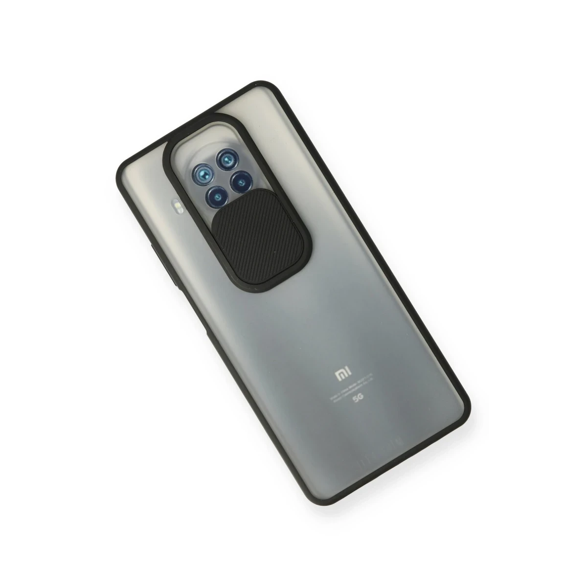 Newface Xiaomi Mi 10T Lite Kılıf Palm Buzlu Kamera Sürgülü Silikon - Siyah — görsel 6