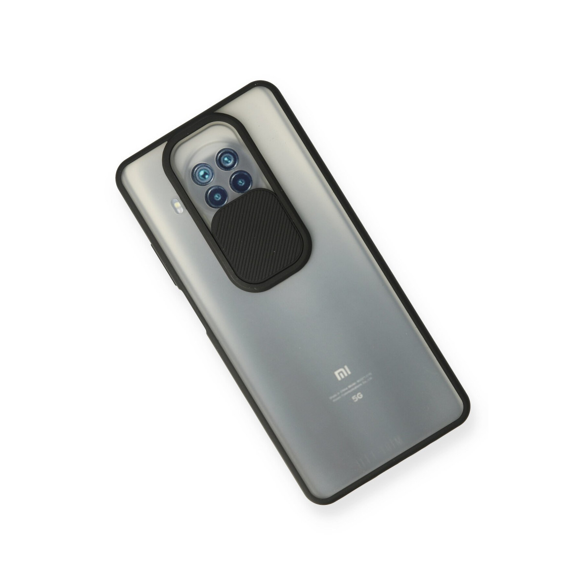 Newface Xiaomi Mi 10T Lite Kılıf Palm Buzlu Kamera Sürgülü Silikon - Siyah — görsel 9