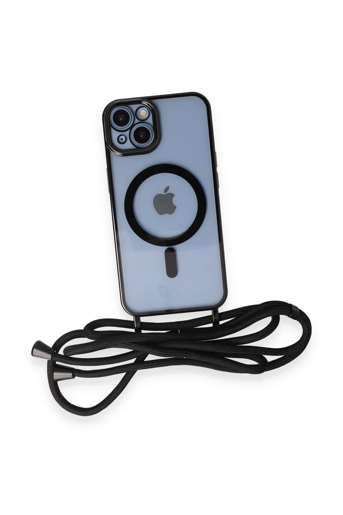 Newface Apple iPhone 14 Kılıf Divo Lazer Askılı Magsafe Kapak - Siyah — görsel 4