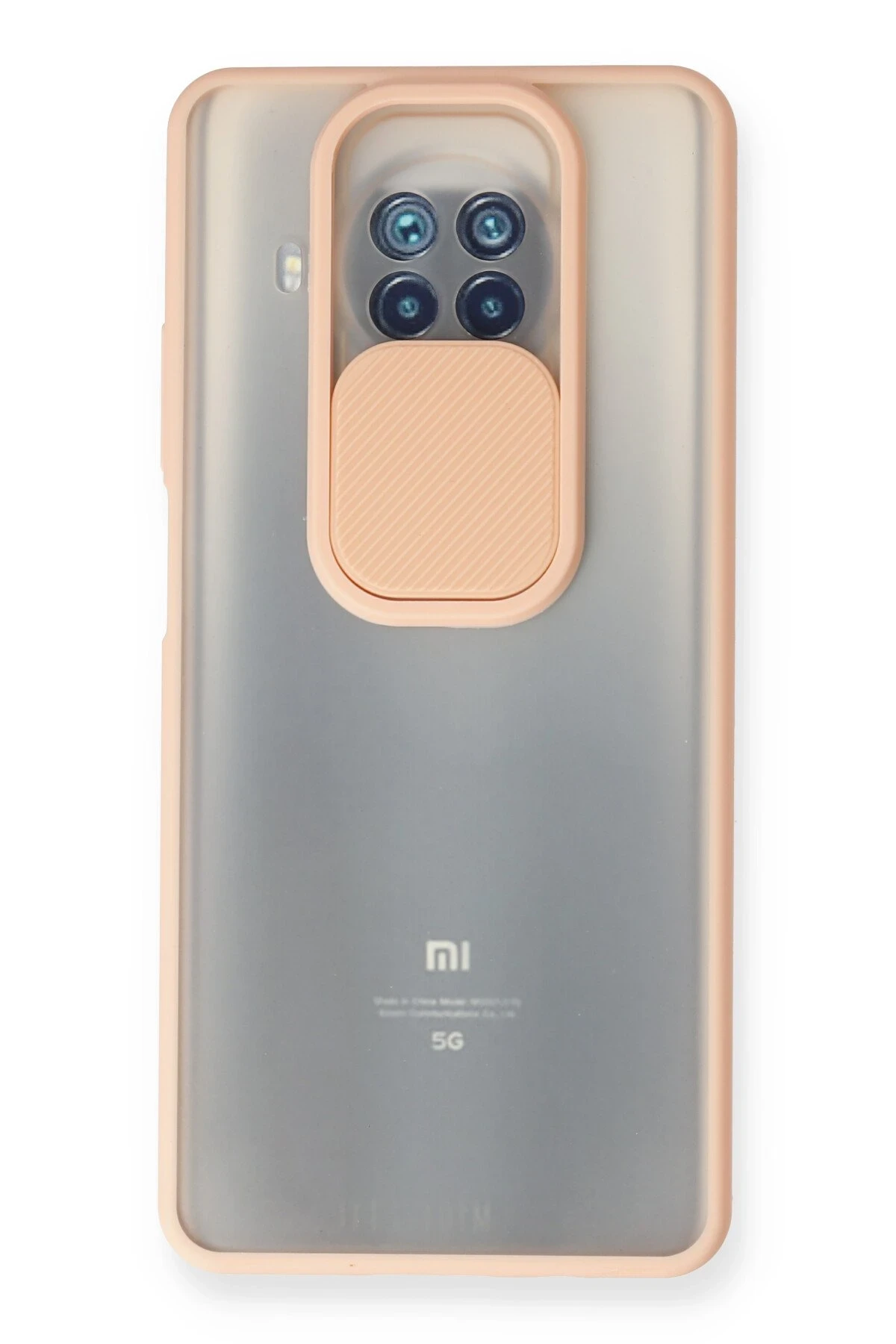 Newface Xiaomi Mi 10T Lite Kılıf Palm Buzlu Kamera Sürgülü Silikon - Pembe