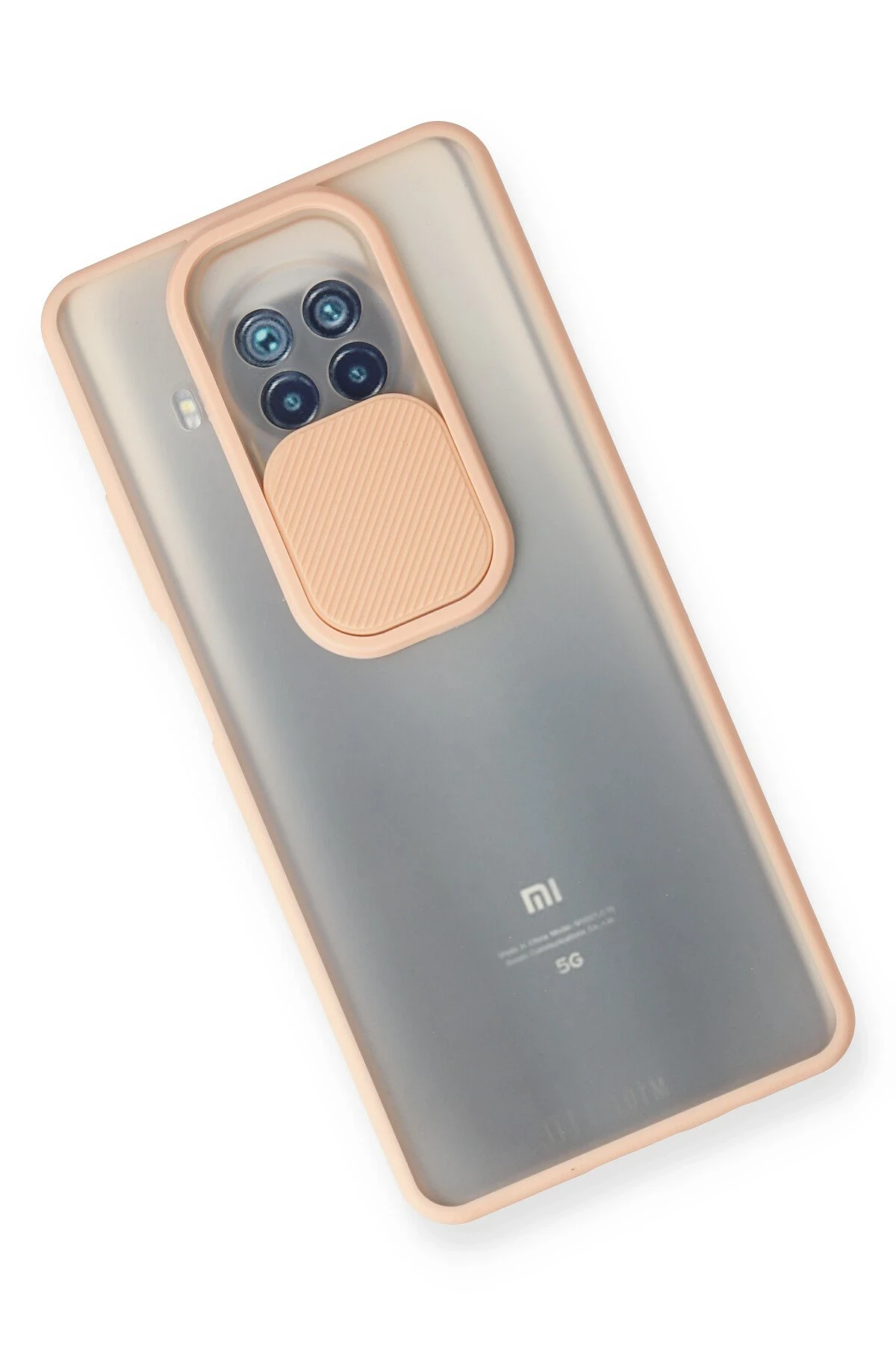 Newface Xiaomi Mi 10T Lite Kılıf Palm Buzlu Kamera Sürgülü Silikon - Pembe