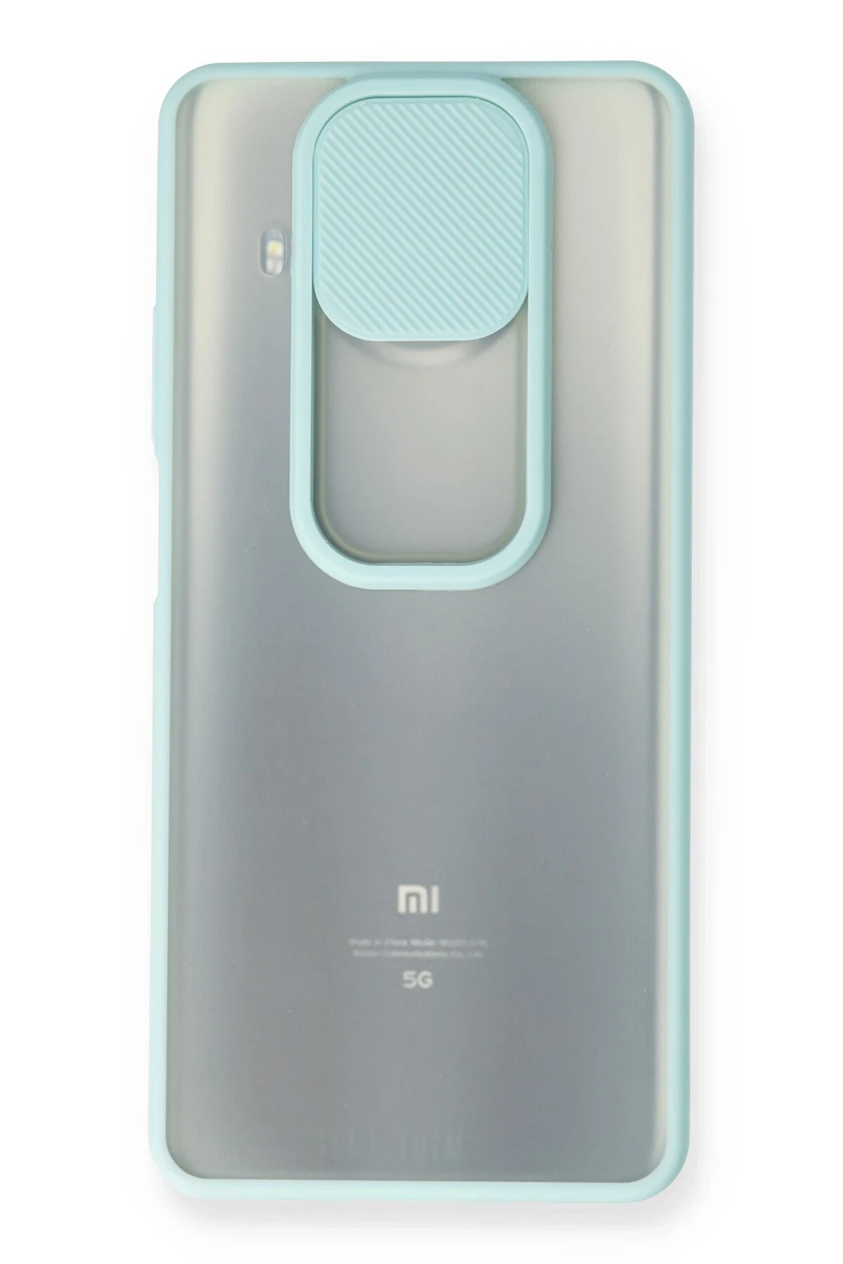 Newface Xiaomi Mi 10T Lite Kılıf Palm Buzlu Kamera Sürgülü Silikon - Turkuaz