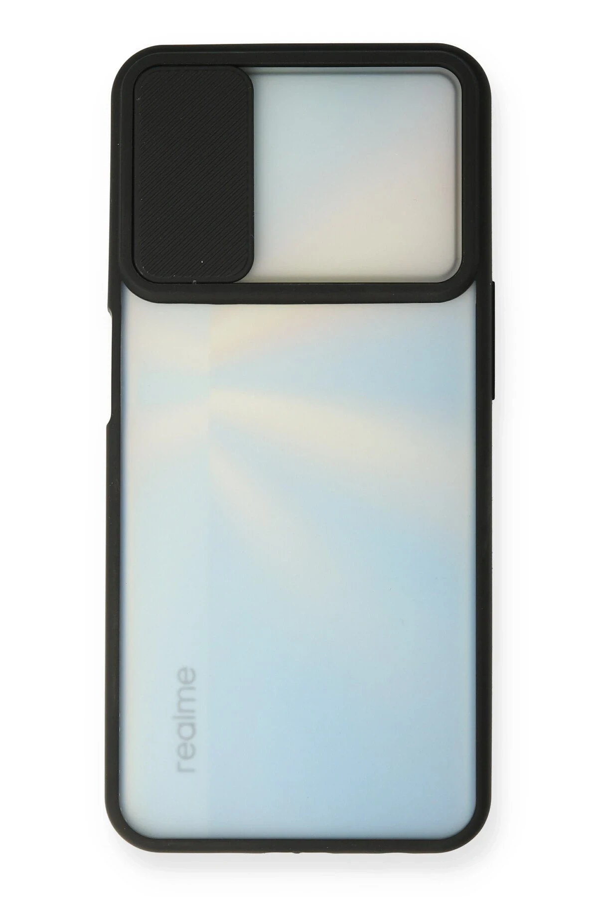 Newface Realme 7 Kılıf Palm Buzlu Kamera Sürgülü Silikon - Siyah — görsel 2