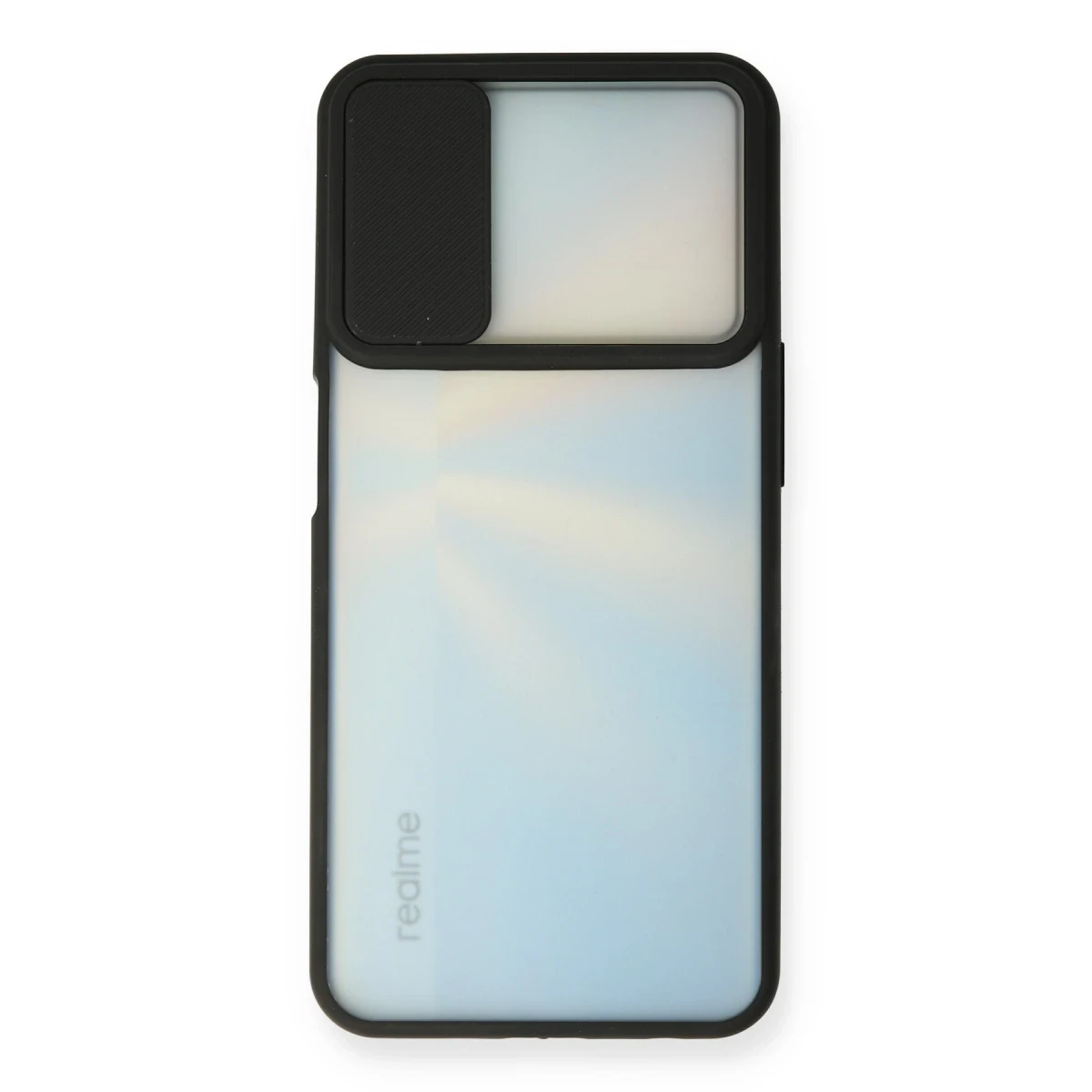 Newface Realme 7 Kılıf Palm Buzlu Kamera Sürgülü Silikon - Siyah — görsel 5
