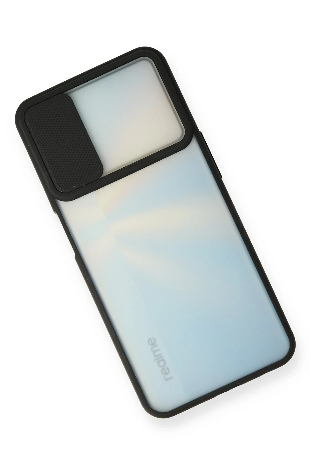 Newface Realme 7 Kılıf Palm Buzlu Kamera Sürgülü Silikon - Siyah — görsel 3