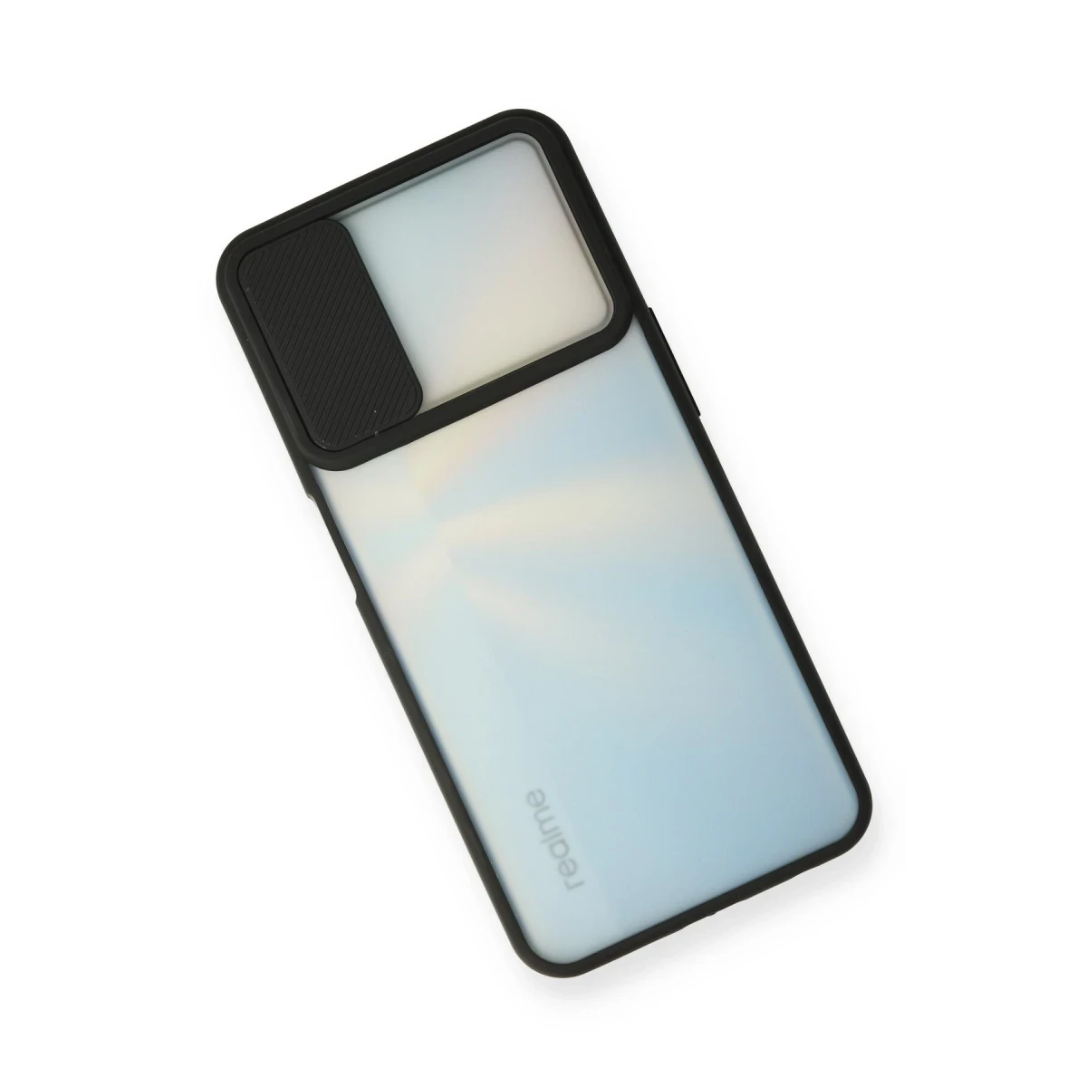 Newface Realme 7 Kılıf Palm Buzlu Kamera Sürgülü Silikon - Siyah — görsel 6