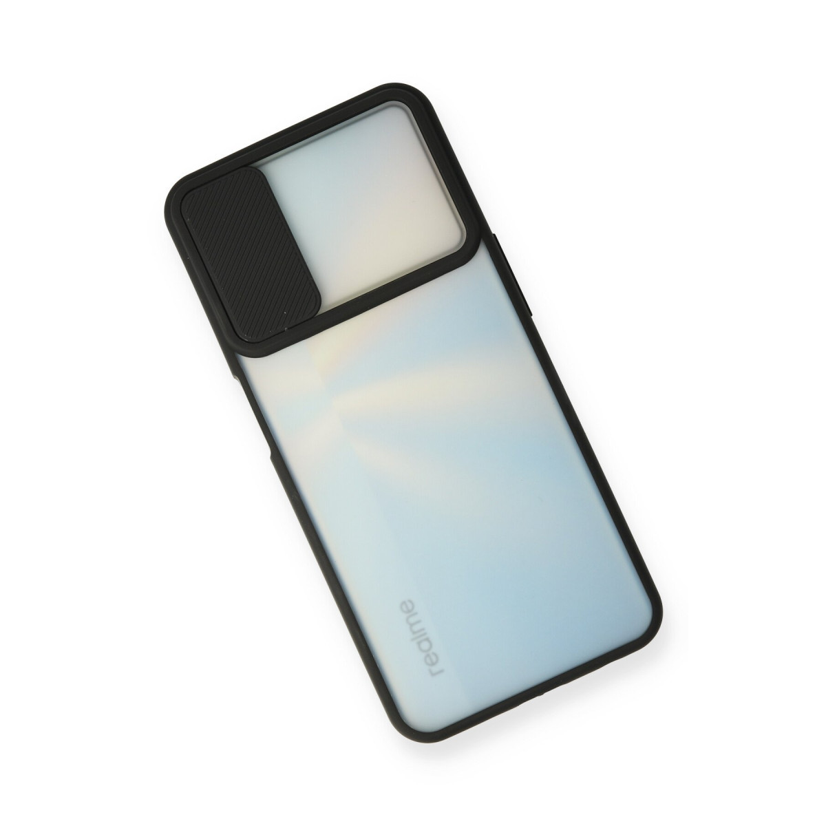 Newface Realme 7 Kılıf Palm Buzlu Kamera Sürgülü Silikon - Siyah — görsel 9