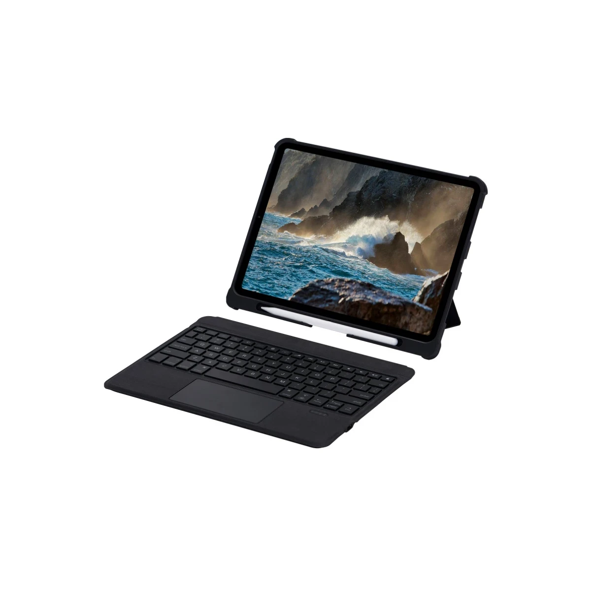 Newface Apple T5209D iPad Pro 12.9 (2021) Kılıf İnter Ledli Klavyeli Tablet Kılıfı - Siyah — görsel 12