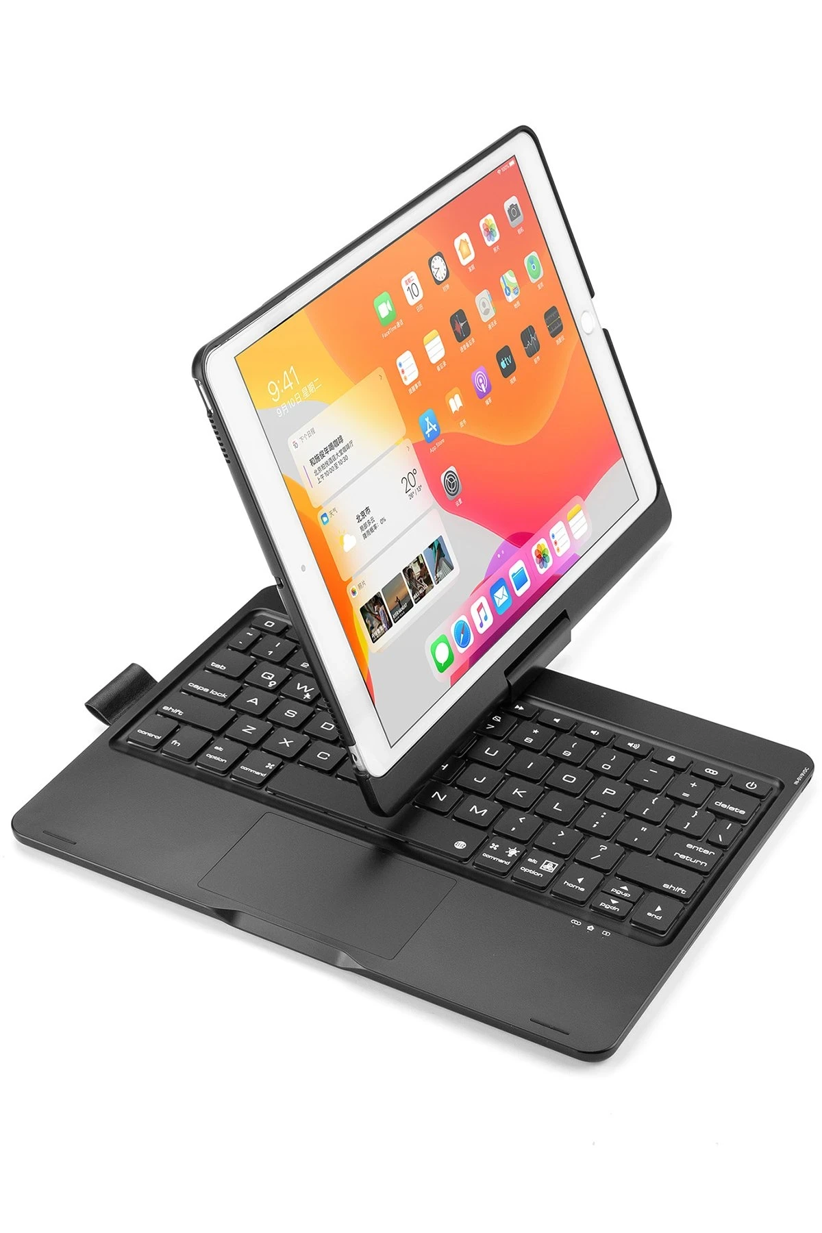 Newface Apple iPad 10.2 (7.nesil) Kılıf Magic Dönen Klavyeli Tablet Kılıf - Siyah — görsel 3