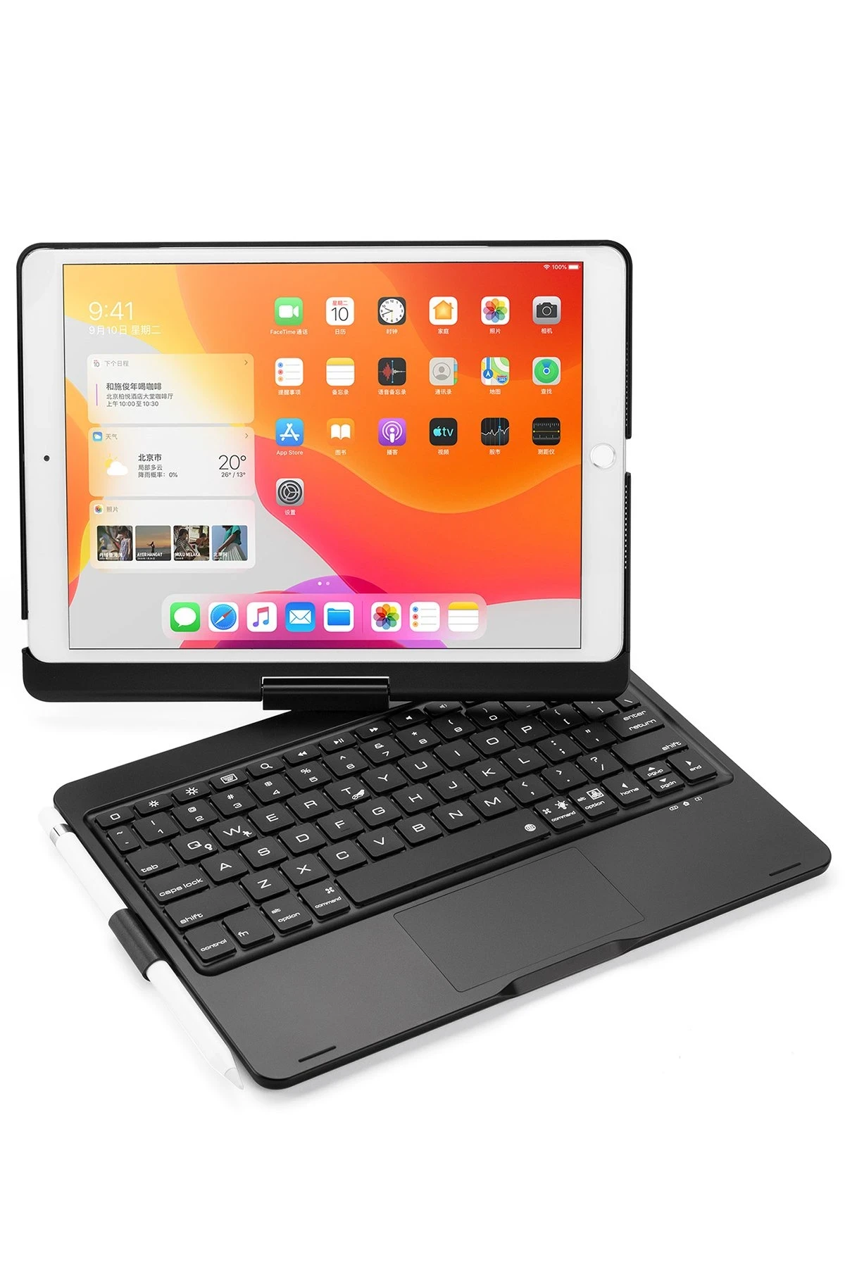 Newface Apple iPad 10.2 (7.nesil) Kılıf Magic Dönen Klavyeli Tablet Kılıf - Siyah — görsel 5