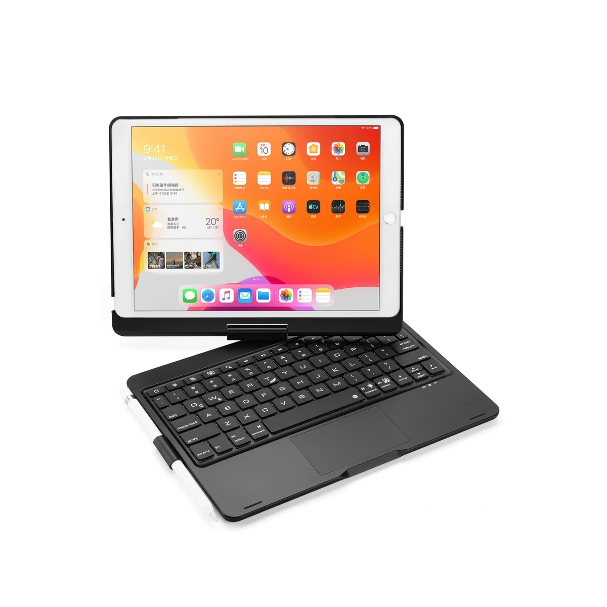 Newface Apple iPad 10.2 (7.nesil) Kılıf Magic Dönen Klavyeli Tablet Kılıf - Siyah — görsel 10
