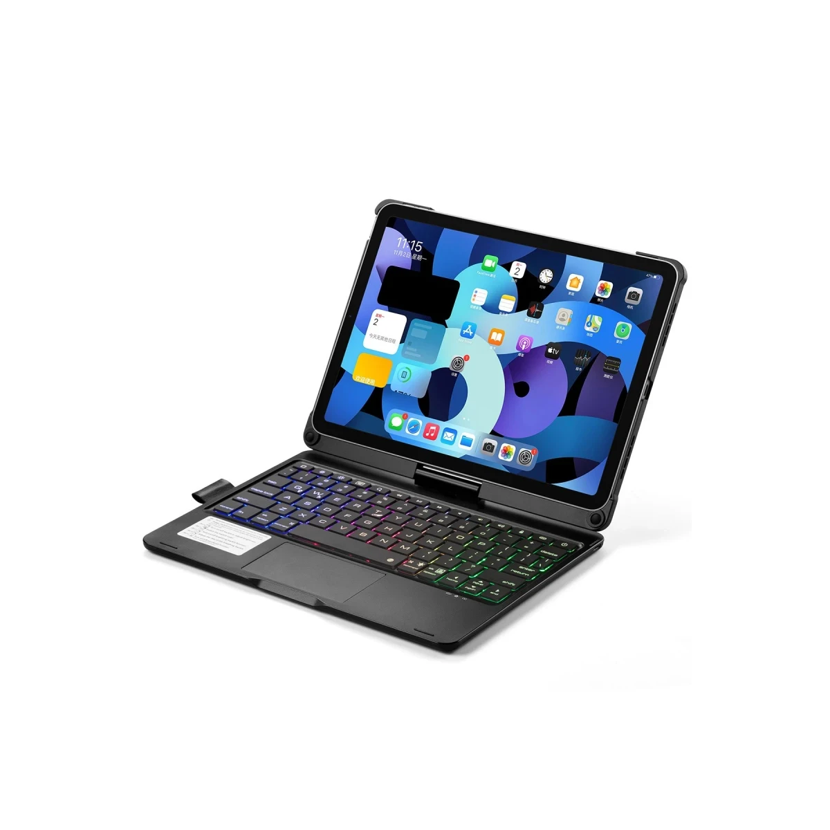 Newface Apple iPad Pro 11 (2021) Kılıf Magic Dönen Klavyeli Tablet Kılıf - Siyah — görsel 6