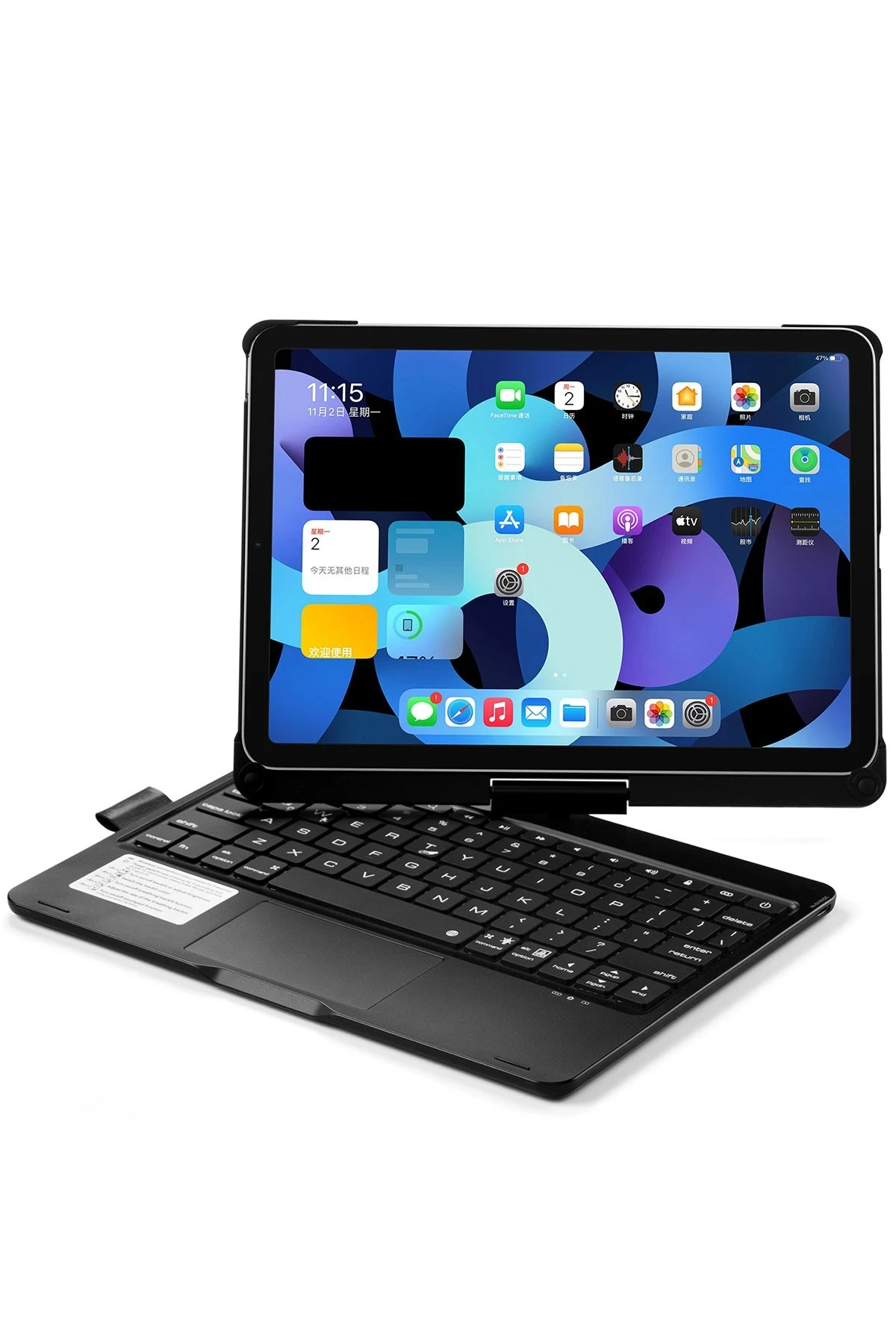 Newface Apple iPad Pro 11 (2021) Kılıf Magic Dönen Klavyeli Tablet Kılıf - Siyah — görsel 2
