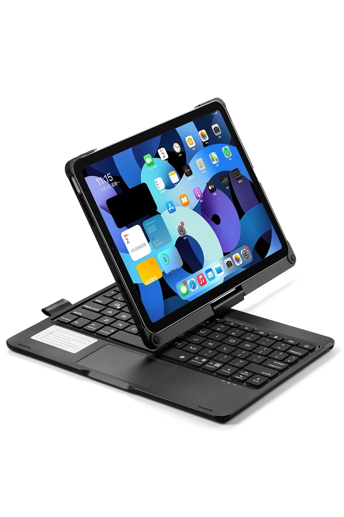 Newface Apple iPad Pro 11 (2021) Kılıf Magic Dönen Klavyeli Tablet Kılıf - Siyah — görsel 3
