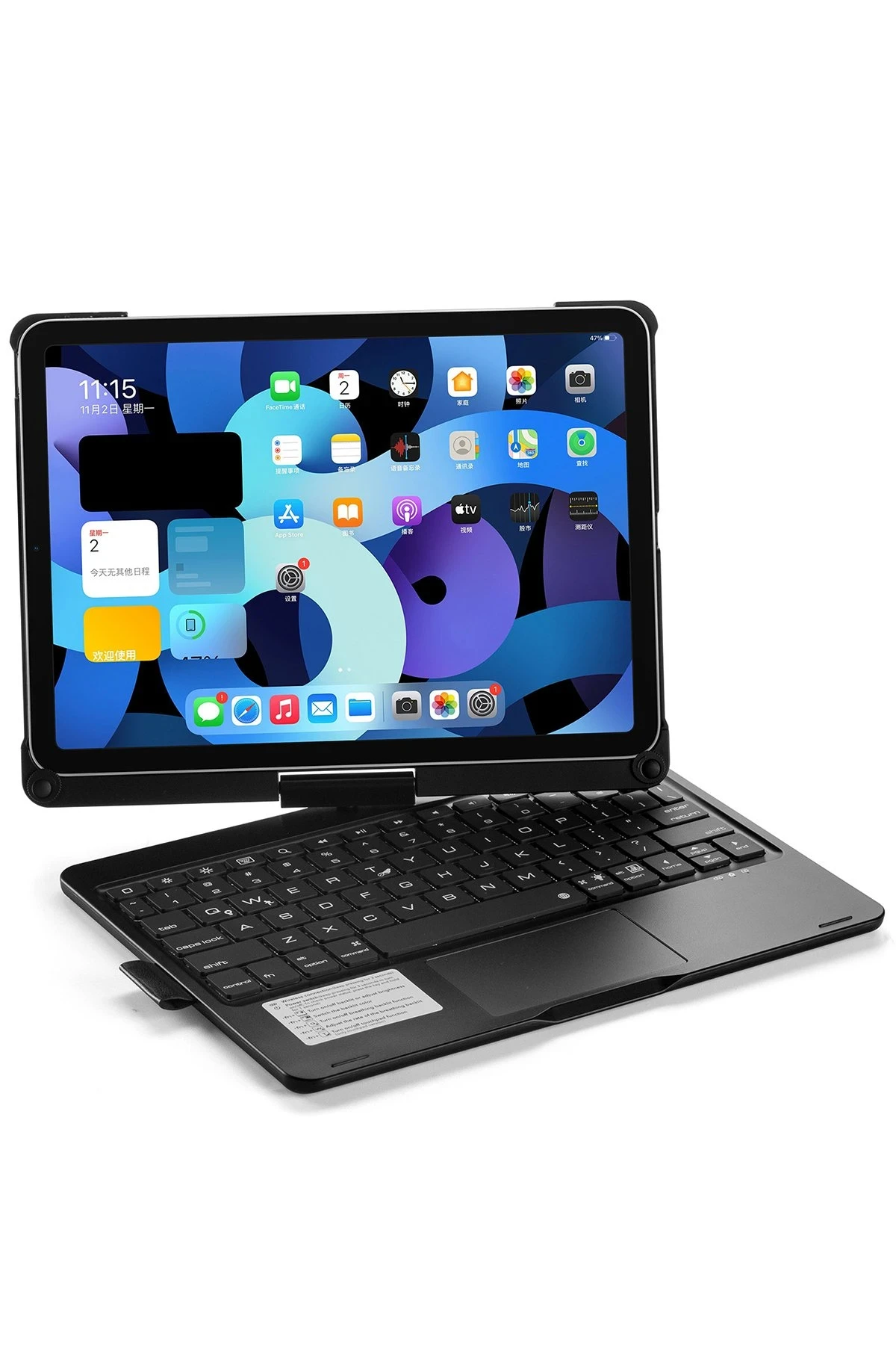 Newface Apple iPad Pro 11 (2021) Kılıf Magic Dönen Klavyeli Tablet Kılıf - Siyah — görsel 4