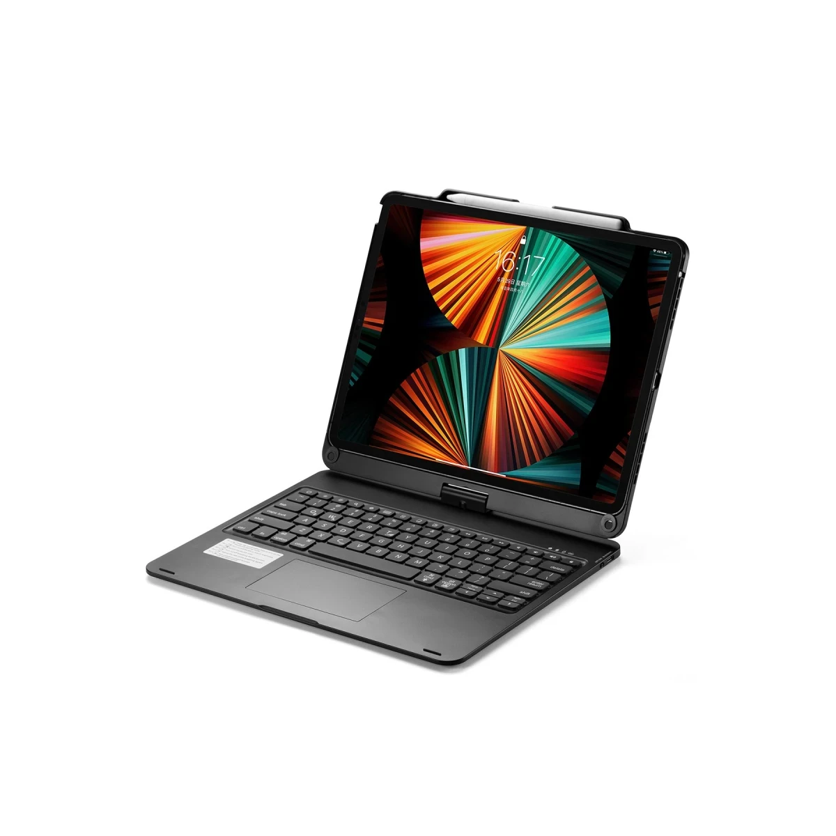 Newface Apple iPad Pro 12.9 (2021) Kılıf Magic Dönen Klavyeli Tablet Kılıf - Siyah — görsel 6