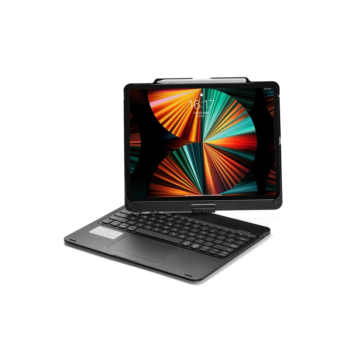 Newface Apple iPad Pro 12.9 (2021) Kılıf Magic Dönen Klavyeli Tablet Kılıf - Siyah — görsel 7